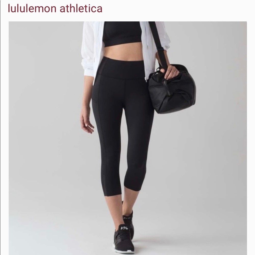 Lululemon Fast & Free Crop II *Nulux 19" size 4
